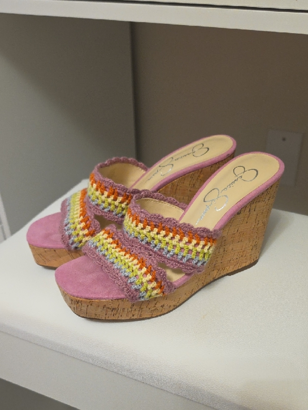 Jessica Simpson Corchet wedge sandel New! - Picture 3 of 5